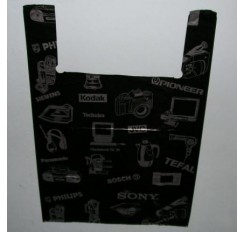 Пакет майка ПНД 300+160*550 мкм б/рисунка ЧЕРНАЯ 100/1000 