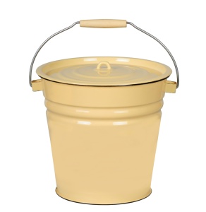 Ведро эмалированное 12л СВЕТЛОЕ с крышкой