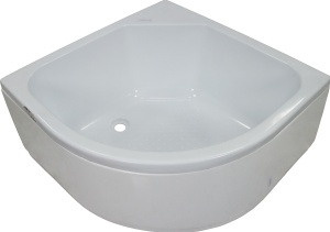 Поддон акриловый 90х90х45 ПД5 полукруг, с каркасом, экраном и сифоном