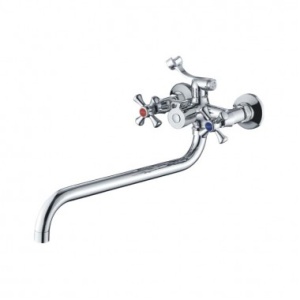 Смеситель для ванны ZOLLEN ROSTOCK двухвентильный S-образный излив 35 см.