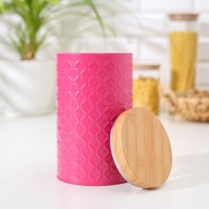 Банка жесть для сыпучих продуктов РОМБ 19*10,5*10,5 см 