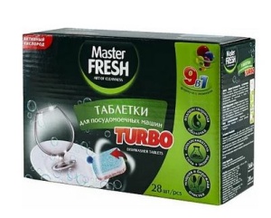 Средство чистящее таблетки 28шт для посудомоечных машин Мастер Фреш Турбо (6)