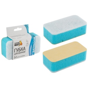 Губка для ванной 140х70х40мм ТМ Рыжий Кот 1/32