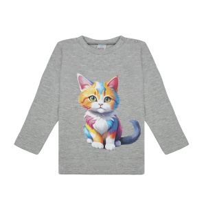 Футболка с длин.рук. дев. BK0008D рост 110 (ЧЗ)