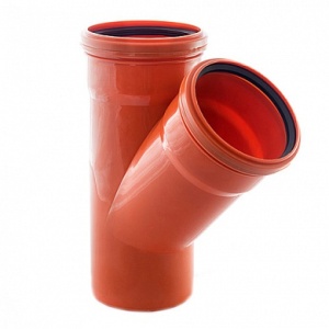 Тройник канализационный (РР) НАРУЖНЫЙ 110х110х45 