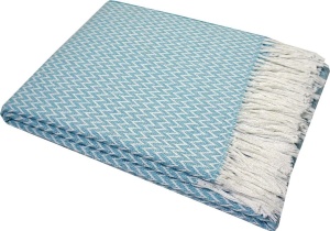 Плед Валенсия 140х200см х/б+акрил с бахрамой 