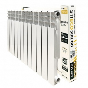 Радиатор AL 12 секц STI ECO RUS 500/80  б/компл