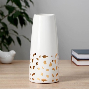 Ваза керамика Каролин 22,5 см белый 1/4