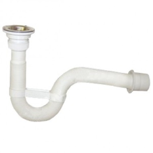 Сифон для поддона ВИР нержавеющий выпуск 1/4-40/50 гибкое соединение