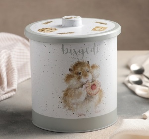 Банка жесть для сыпучих продуктов, печенья БИСКВИТ 15*19,5 см