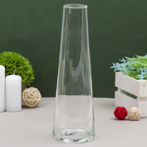 Ваза стекло 39 см Коническая большая 1/4