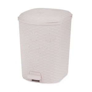 Контейнер для мусора с педалью 12л Плетенка Башпласт