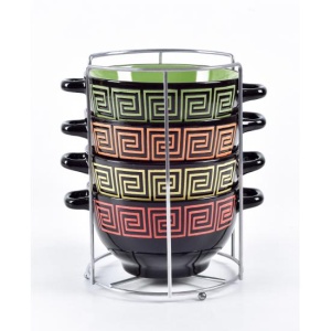 Набор бульонниц керамика 650 мл на подставке Грация 1/6