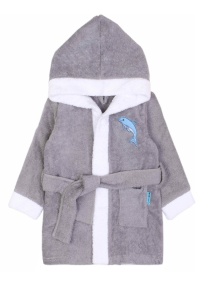 Халат мал. махра на запах SS6024 рост 140 (ЧЗ)