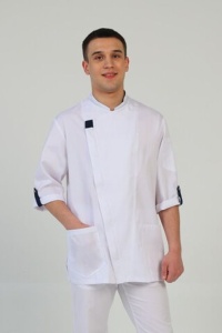 Куртка мужская КМ.701, цв.белый р.56/58, 170/176(ЧЗ) 