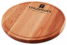 Доска разделочная бук 24х1,6см круглая ТМ Традиция 1/10