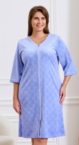 Халат жен. велюр на молнии Бархат р.58 (ЧЗ)