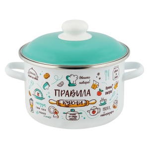 Кастрюля эмалированная 3л Правила кухни TM Appetite 1/6