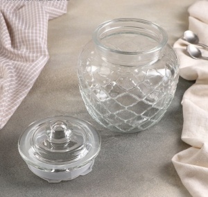 Банка стекло для сыпучих продуктов 1500 мл АЛЛА 16,5*16,5*17,5 см 