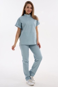 Костюм мед. жен.мод.401СК цв.126 серо-голубой р.52/170(ЧЗ)    