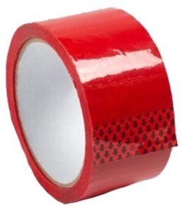 Скотч цветной красный 48мм*50м 40мкм 