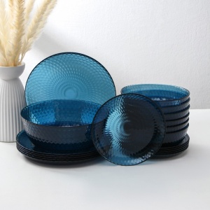 Сервиз столовый стекло 19 пр ИДИЛЛИЯ Лондон Топаз 1/1