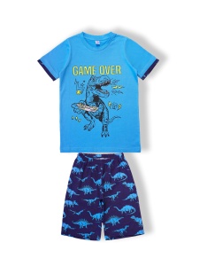 Пижама мал. (футб+шорты) SS6100 рост 128 (ЧЗ)