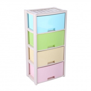 Комод Колорит 4-х секционный цветной Башпласт