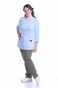 Блуза женская  Подарок  цв. голубой рук.3/4, НДС 10% р.100,L(ЧЗ)