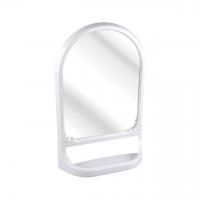 Зеркало с полкой 590х390 белый Башпласт