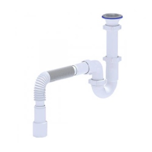 Сифон для кухни АНИ 1 1/2 х40 прямоточный , гибкое соединение