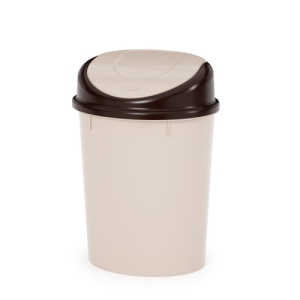 Контейнер д/мусора 8л овальный плав. крышка Башпласт