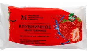 Мыло туалетное 100гр КЛУБНИЧНОЕ в цв.об.флоупак м.ординарное (80)