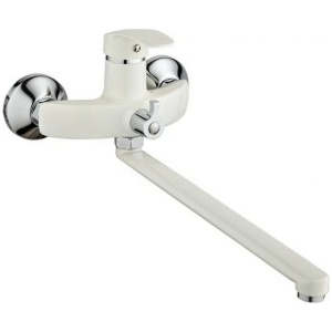Смеситель д/ванны АНТЕЙ рыч. изл. L-300мм,Цвет БЕЛЫЙ