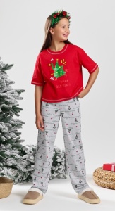 Костюм дев. (футб+брюки) Праздник-1.1 рост 140 (ЧЗ)