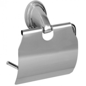 Бумагодержатель  д/туал бум. с крышкой, хром