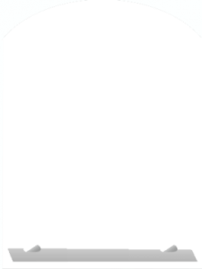 Зеркало А 400х300мм арка, полка СФЗ