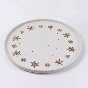 Блюдо керамика 27,3см Снежная сказка 1/48