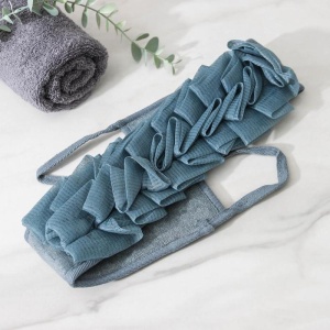 Мочалка для тела 70*7,5см АФРОДИТА массажная, серый