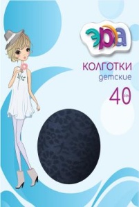 Колготки Эра дет. эластик фантазийные 40д, цвет в ассортименте 10-12 (ЧЗ)
