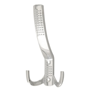 Крючок-вешалка 3-х рожковый перфорированный,  хром матовый