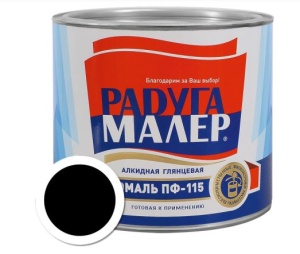 Эмаль ПФ-115 черная 1,9кг РАДУГАМАЛЕР Гост 