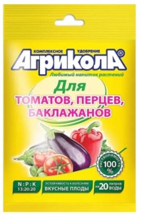 Удобрение АГРИКОЛА-3 томаты, перцы, баклажаны 50гр (по 100)
