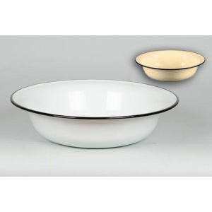 Таз эмалированный 9,5л без рисунка 