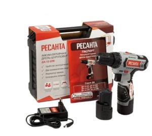Дрель аккумуляторная ДА-12-2ЛК Ресанта 75/14/2