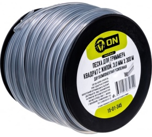 Леска д/триммера "квадрат" 3мм с жилой 300м 15-01-345