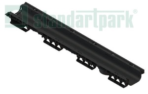 Лоток водоотводный PolyMax Basic DN100 борт 80мм ЛВ-10.16.08-ПП 8010-М  