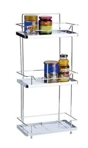 Полка прямая GOTA ROSIO 3-х ярусная, нерж сталь