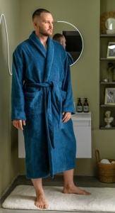 Халат муж. махра на запах Комфорт-4 р.54 (ЧЗ)