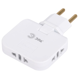 Разветвитель SPF-3-FL 3гн 10А поворотный Эра